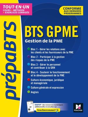 cover image of PrépaBTS--BTS Gestion de la PME--Toutes les matières--Révision et entrainement